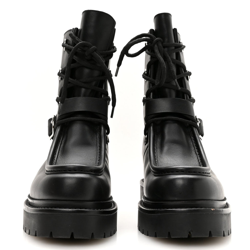 Calfskin Land Ankle Boots 38 Black
