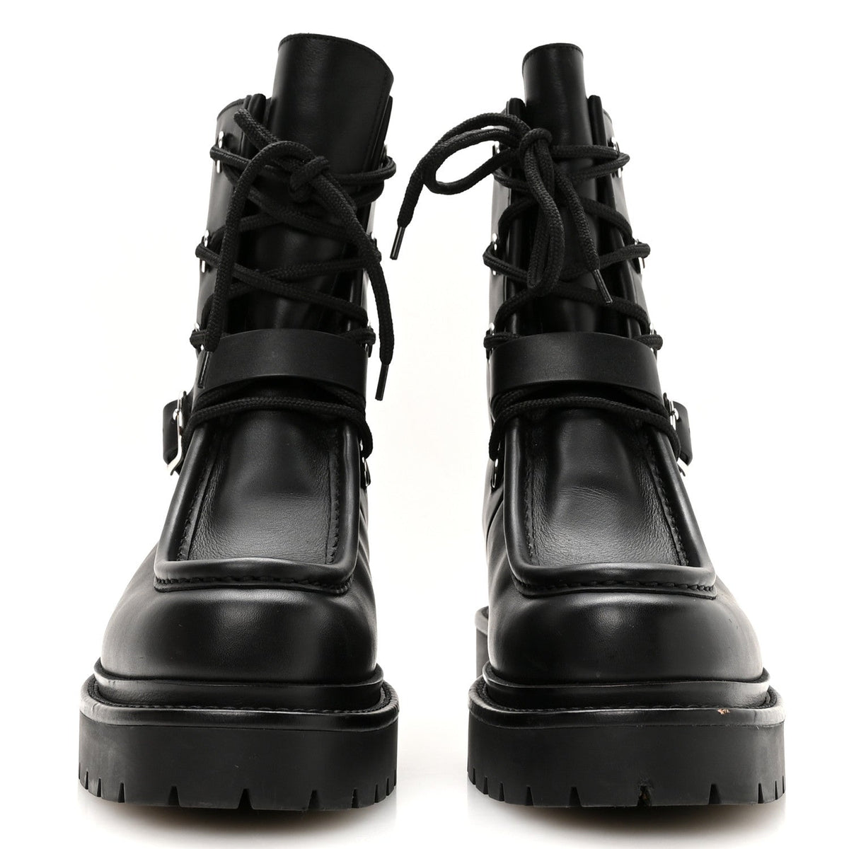 Calfskin Land Ankle Boots 38 Black