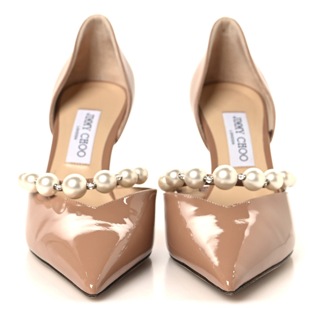 Patent Pearl Embellished Aurelie 65 Pumps 41 Ballet Pink