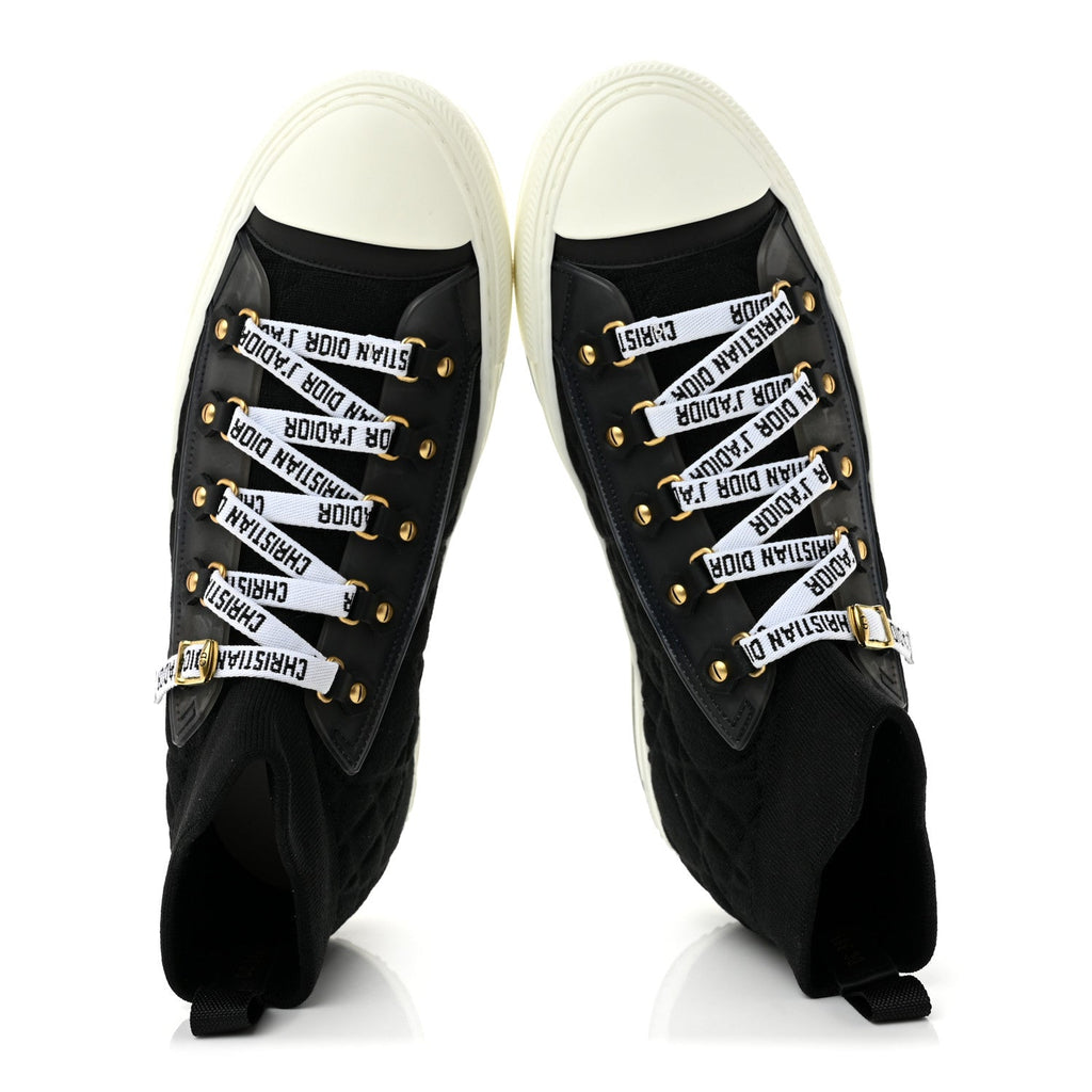 Technical Mesh Macrocannage Womens Walk'n Dior High Top Sneakers 38.5 Black