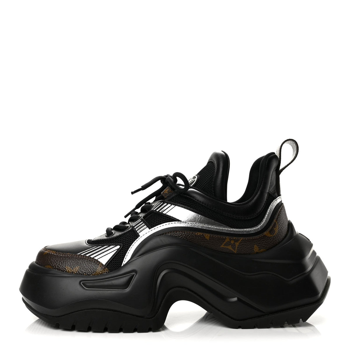 Calfskin Monogram LV Archlight 2.0 Platform Sneakers 38.5 Black