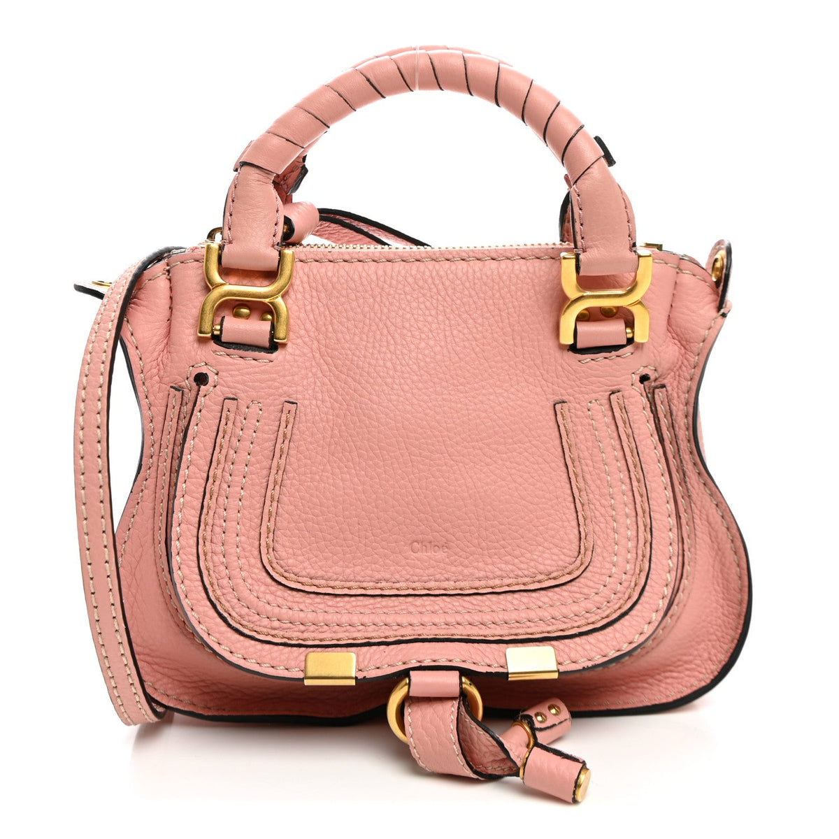 Calfskin Mini Marcie Satchel Fallow Pink