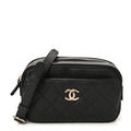 Caviar Quilted Waist Bag With Pouch Black