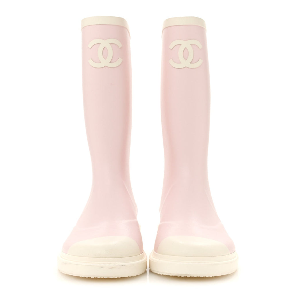 Caoutchouk CC High Boots 39 Light Pink White