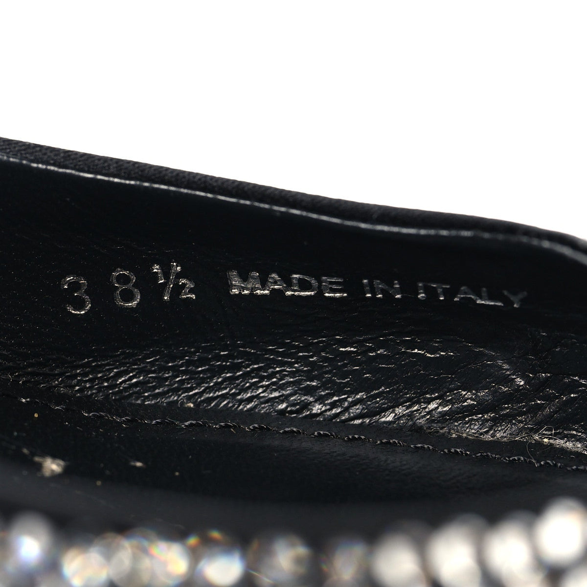 Satin Crystal Logo 45mm Slingback Pumps 38.5 Cristal