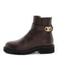 Calfskin VLogo Locker 40mm Ankle Boots 36.5 Brown