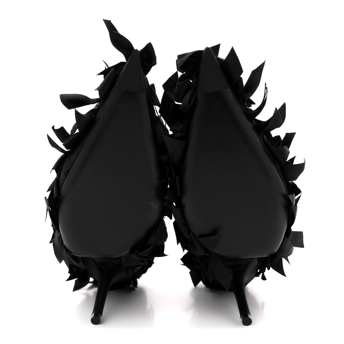 Satin Pointed Marie A Bows All Over 110mm Pumps  35 Black