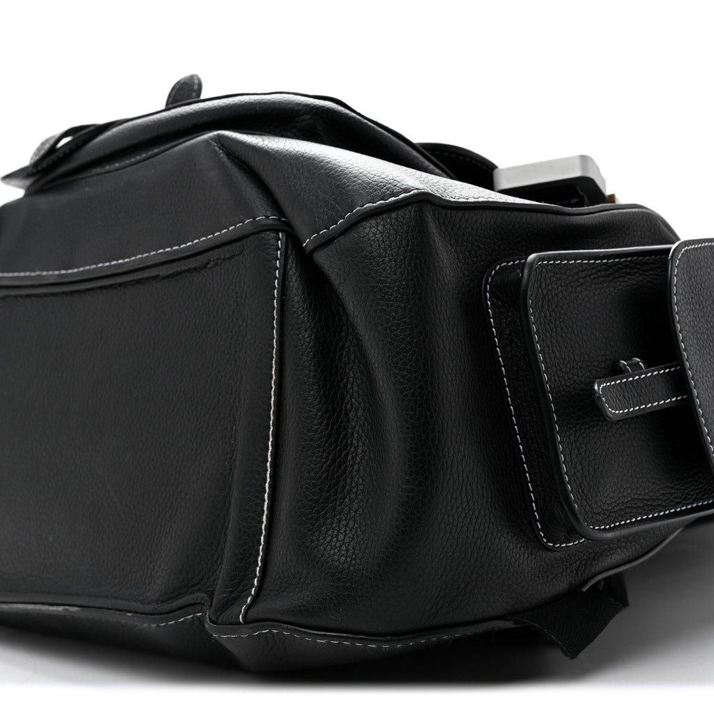 Grained Calfskin Maxi Gallop Backpack Black