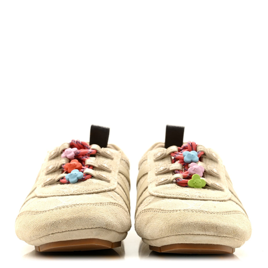 Monogram Denim LV Sneakerina 36 Greige