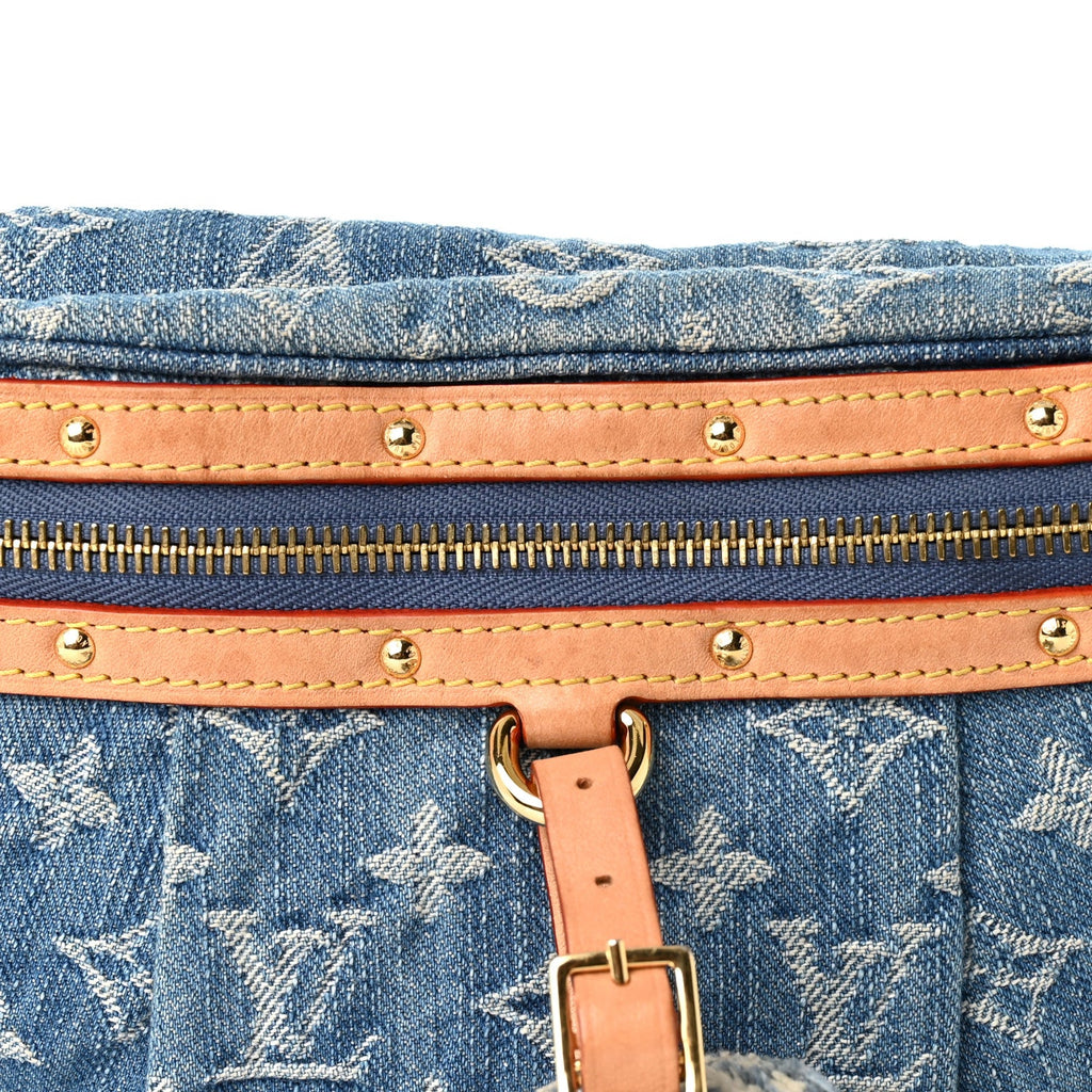 Monogram Denim High Rise Bumbag Blue