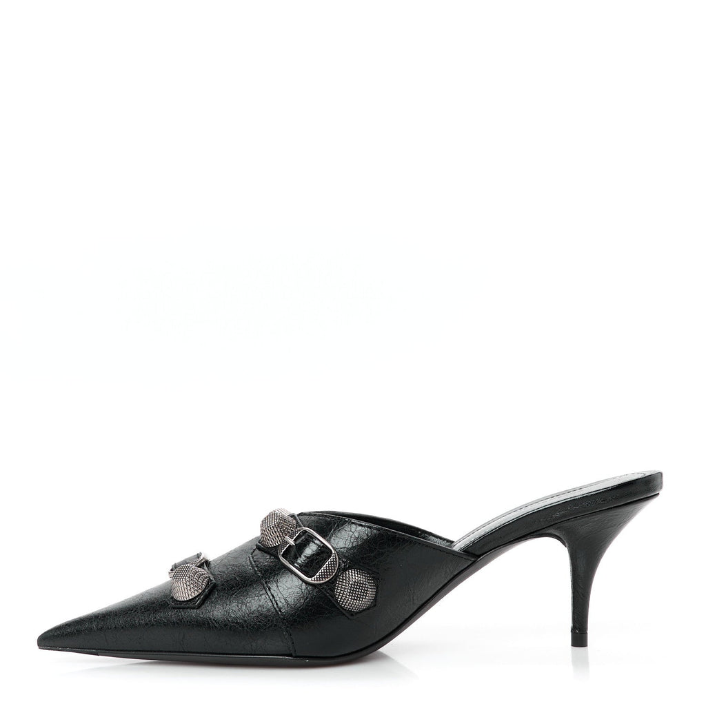 Agneau Arena Cagole 70mm Mules 36 Black