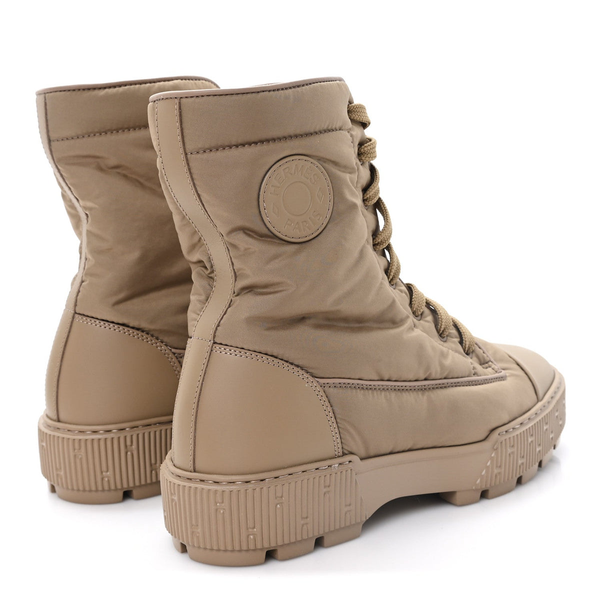Calfskin Parachute Fresh Ankle Boots 37.5 Beige Sable