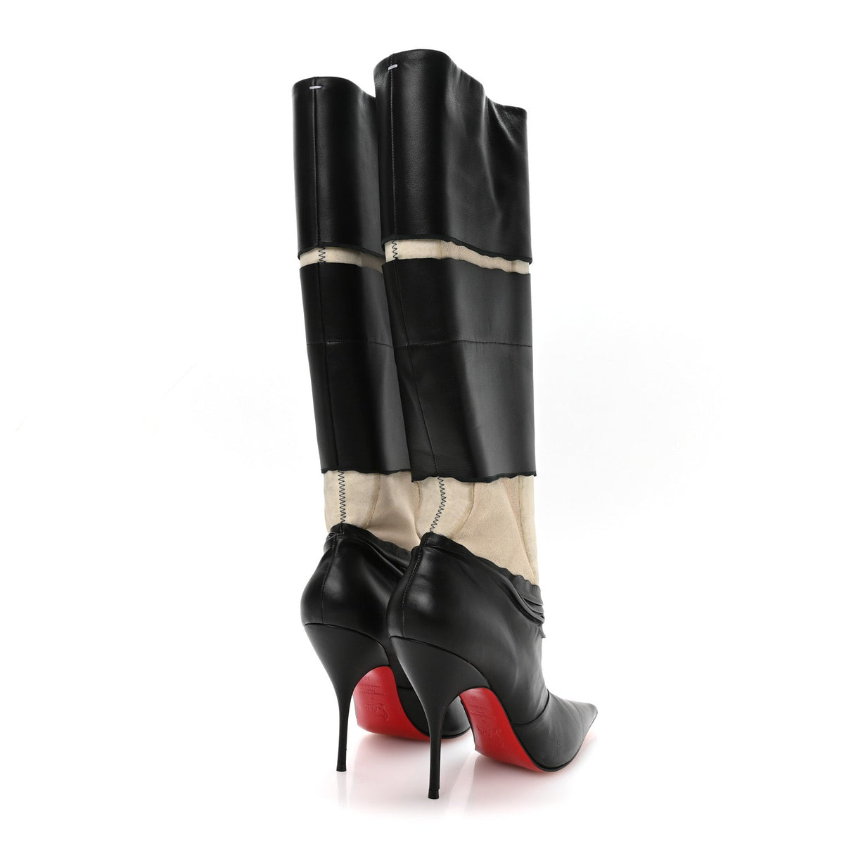X MAISON MARGIELA Nappa Calfskin Xrismarteen 100 Knee High Boots 39 Black