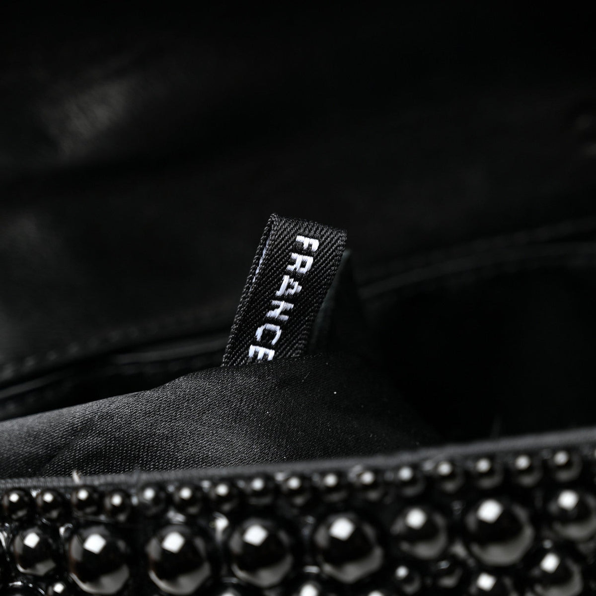 Pearl Beaded East West Flap Black So Black