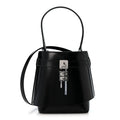 Box Calfskin Shark Lock Bucket Bag Black