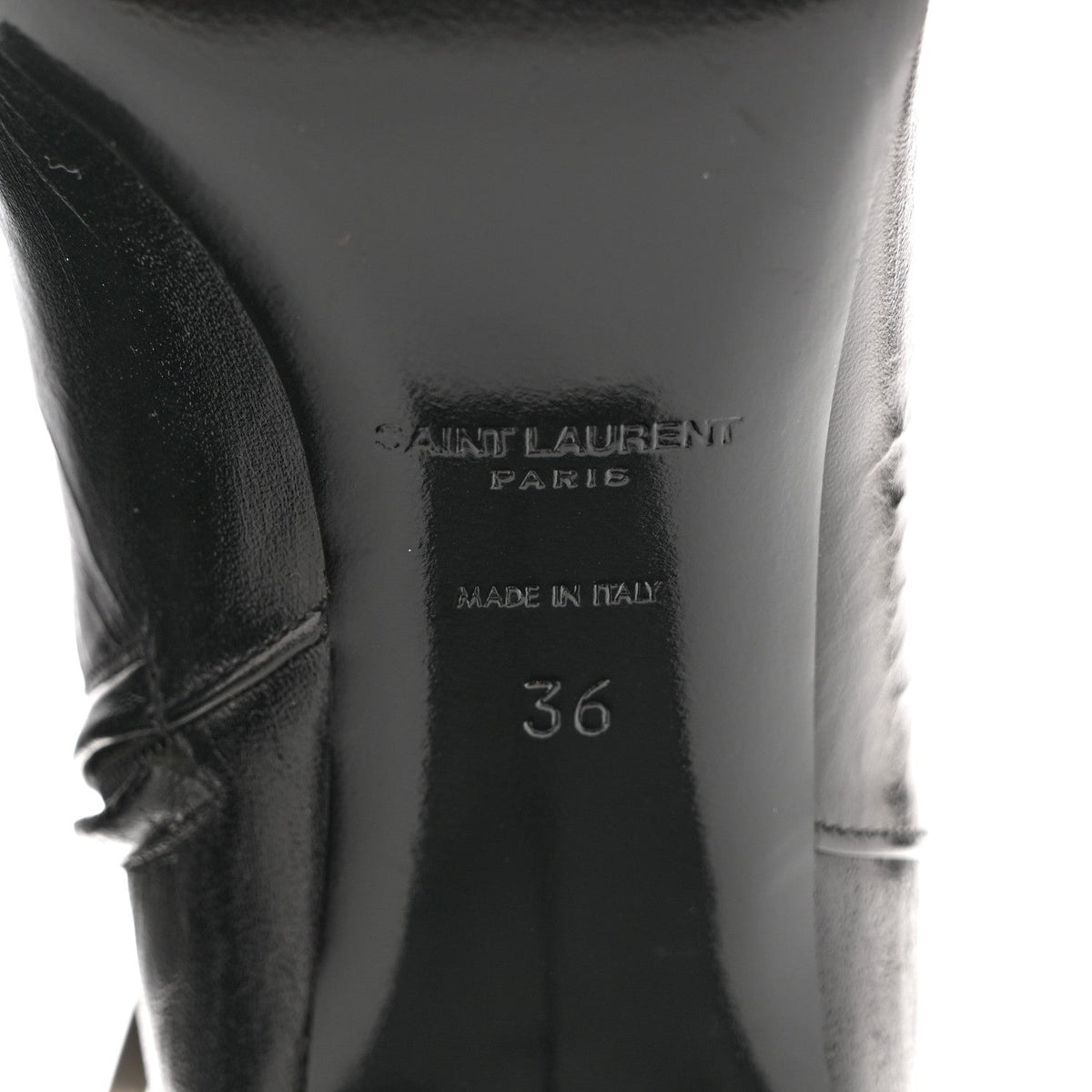 Calfskin Loulou 70 Uniform Ankle Boots 36 Black