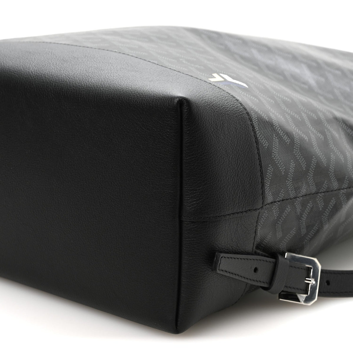 Goyardine Calfskin Cisalpin MM Backpack Jet Black
