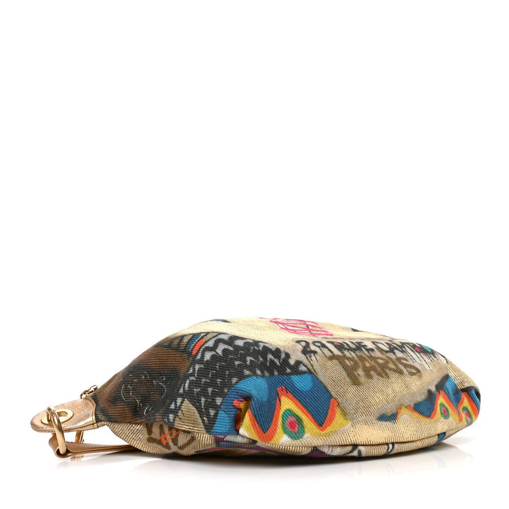 Graffiti Printed Canvas Street Spirit Waist Belt Bag Multicolor