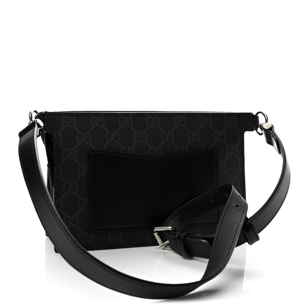 GG Supreme Monogram Canvas Interlocking G Belt Bag Black