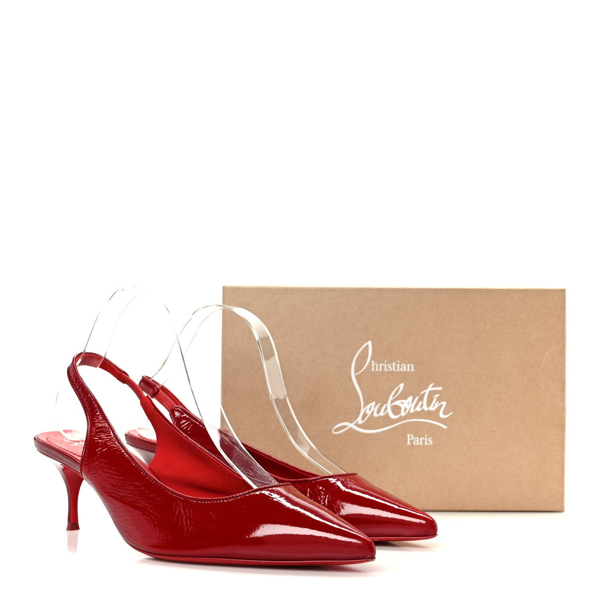 Patent Vogue Sporty Kate 55 Slingback 40.5 Loubi