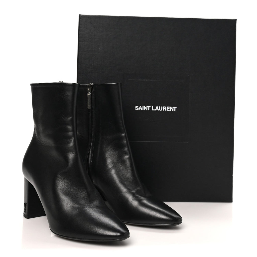 Nappa Vendome Loulou Ankle Zip Boot 39.5 Black