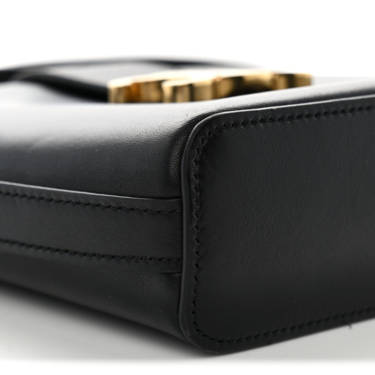 Smooth Calfskin Triomphe Mini Bucket Bag Black