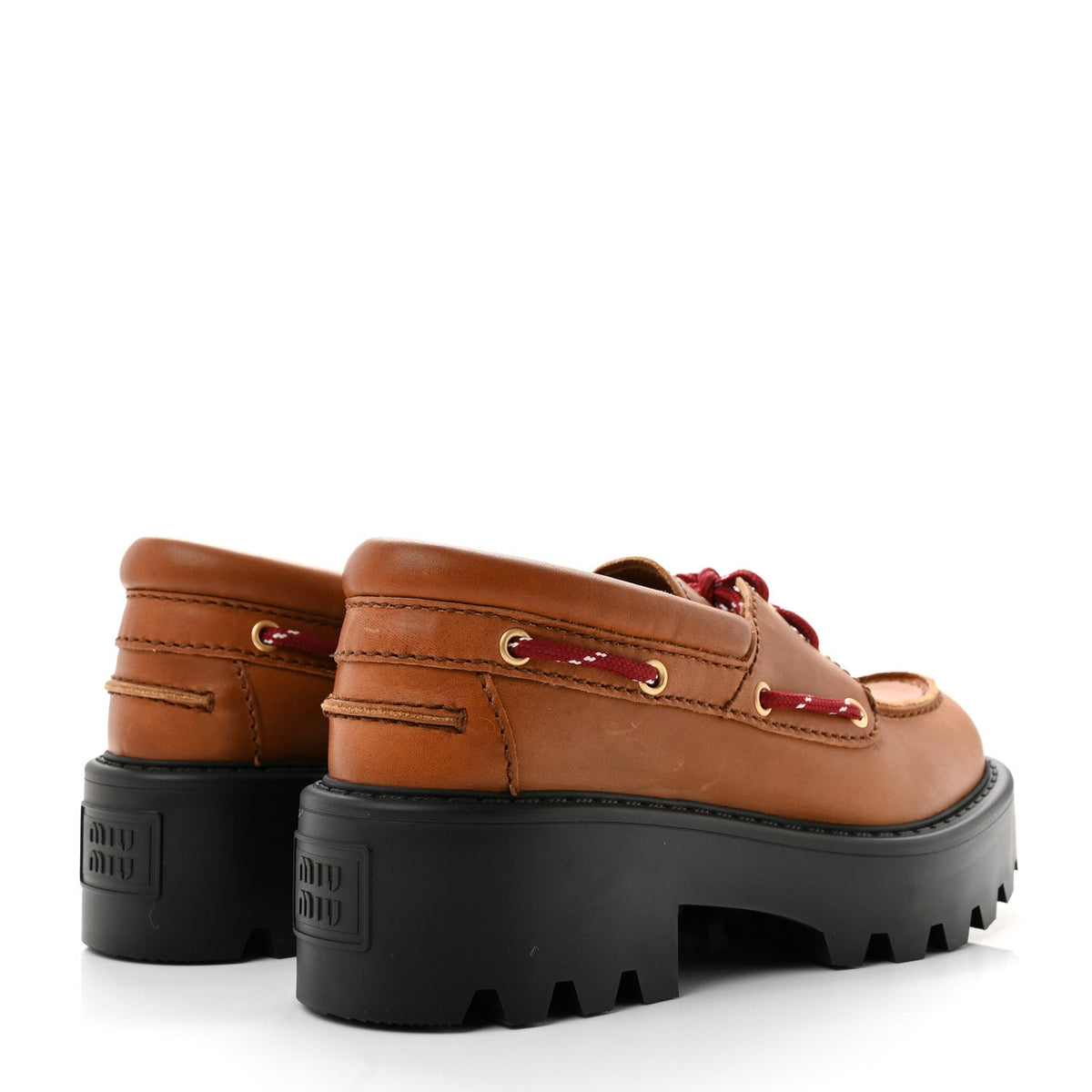 Vitello Platform Loafers 38.5 Cognac