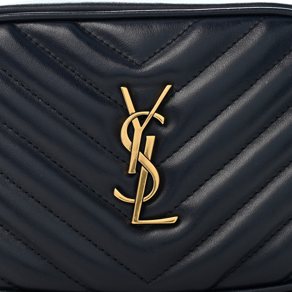 Calfskin Matelasse Monogram Lou Belt Bag Black Deep Marine