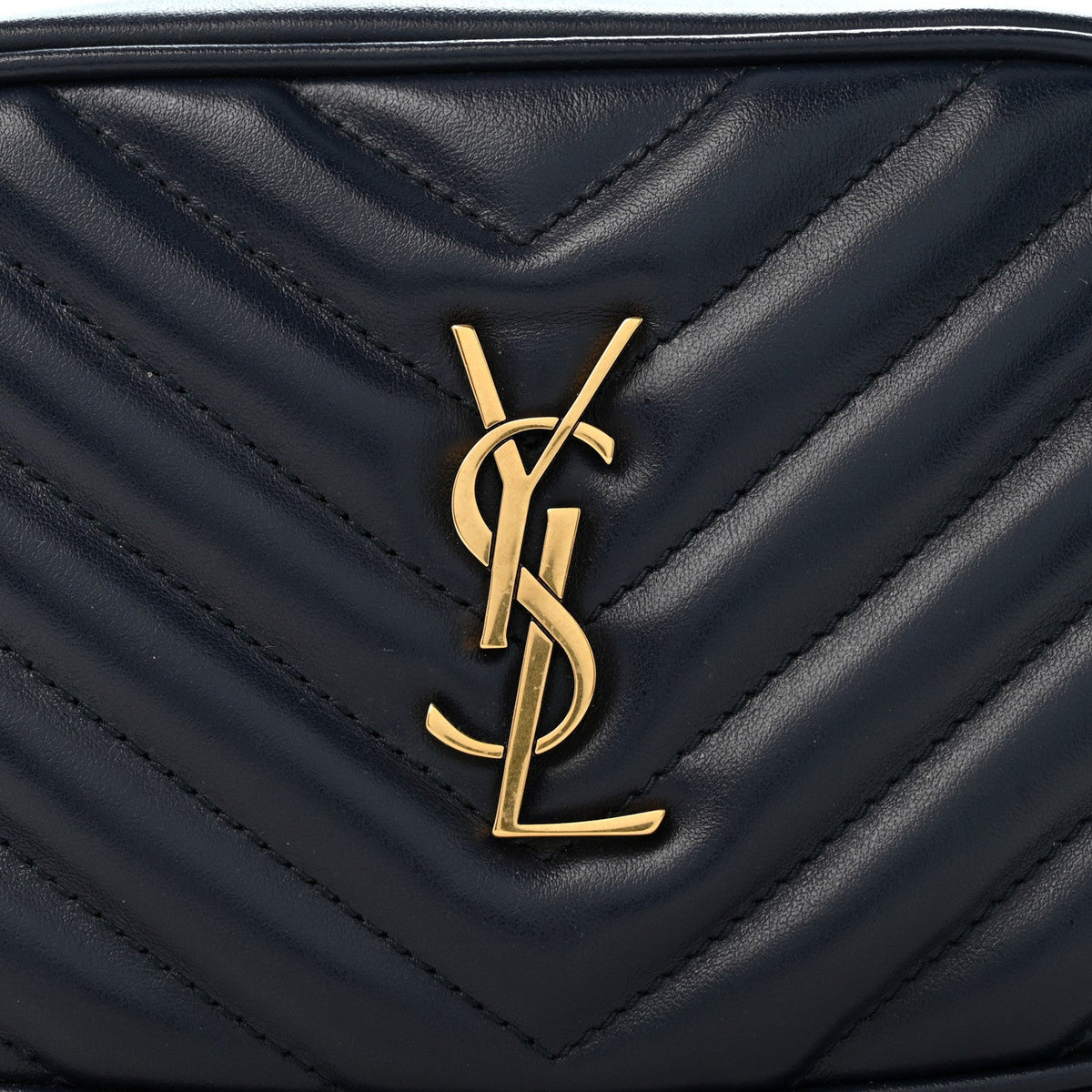 Calfskin Matelasse Monogram Lou Belt Bag Black Deep Marine