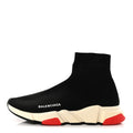 Neoprene Knit Womens Speed Sneakers 38 Black White Red