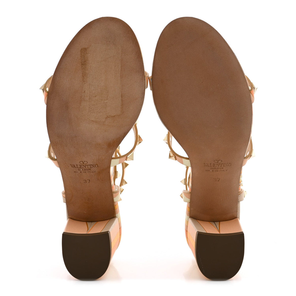 Nappa Native Couture 1975 Rockstud 60mm City Sandals 38 Mandarin Sorbet