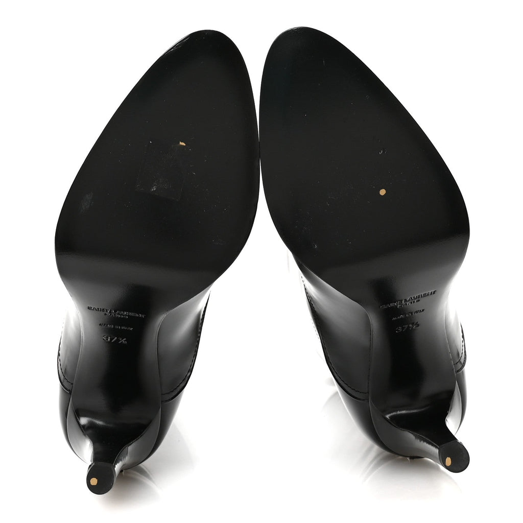 Patent Calfskin Linda 100 Boots 37.5 Black