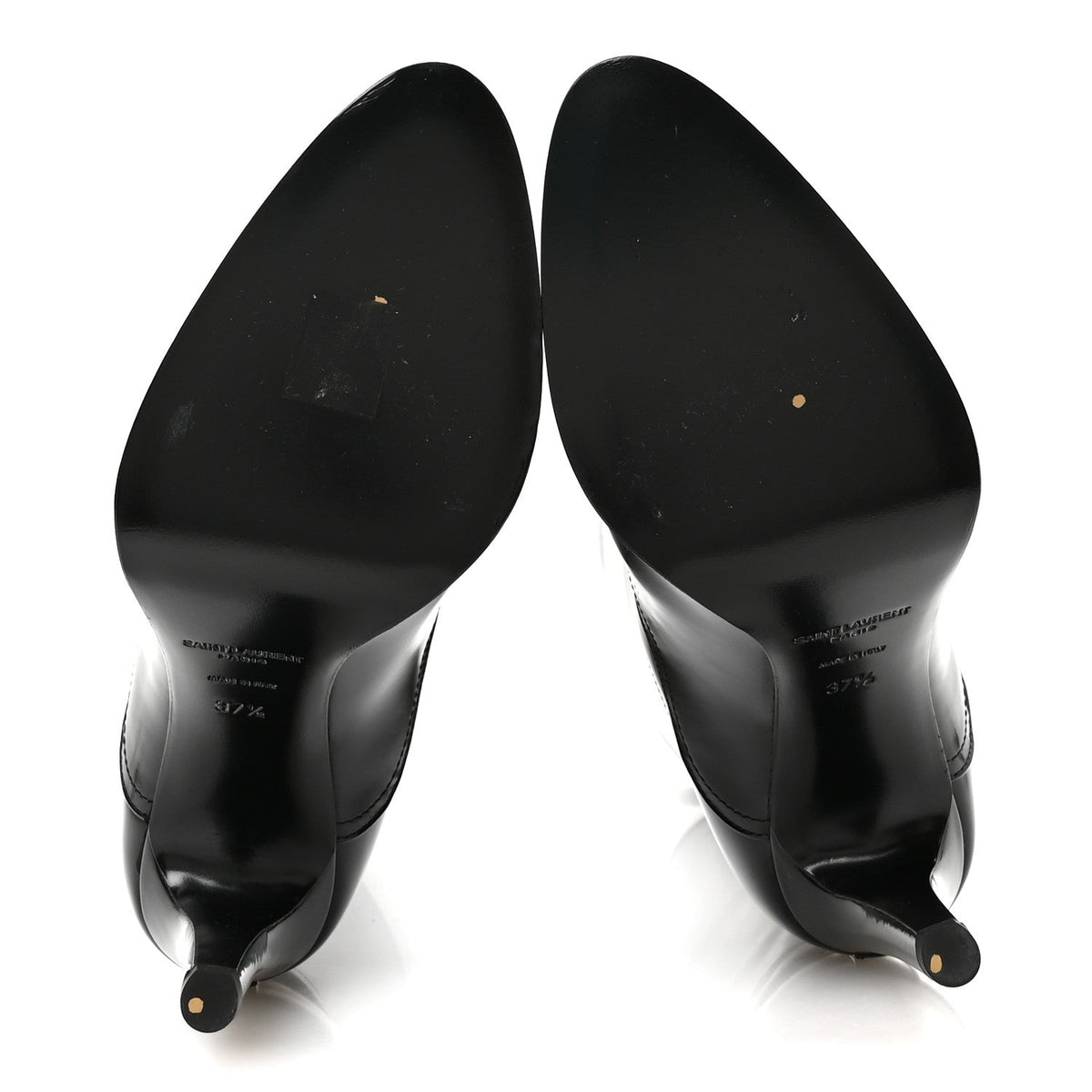 Patent Calfskin Linda 100 Boots 37.5 Black
