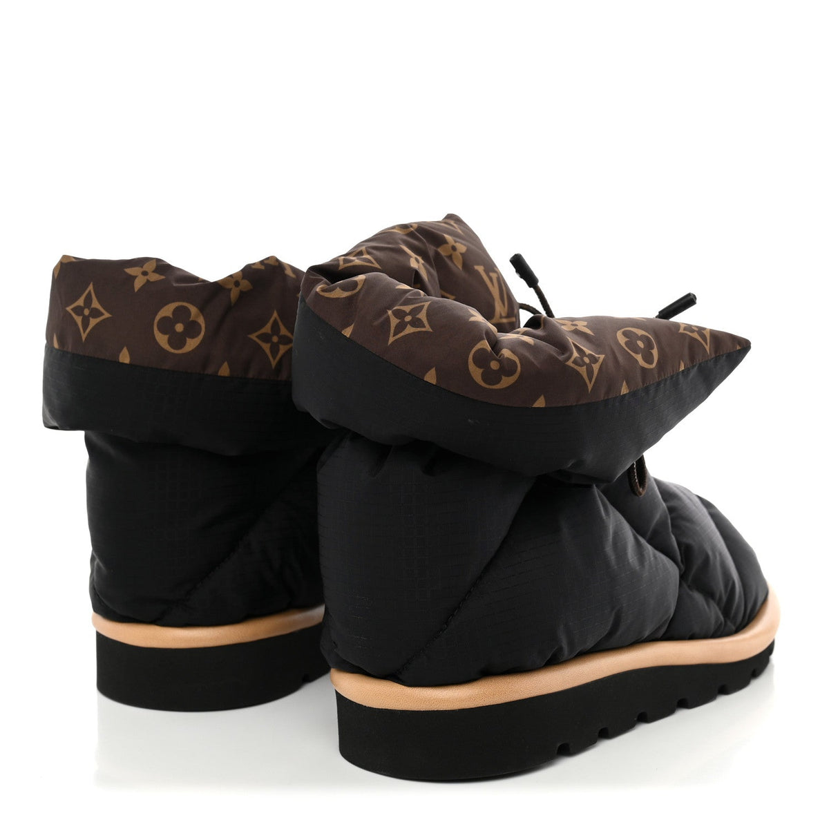 Nylon Monogram Pillow Comfort Ankle Boot 37 Black