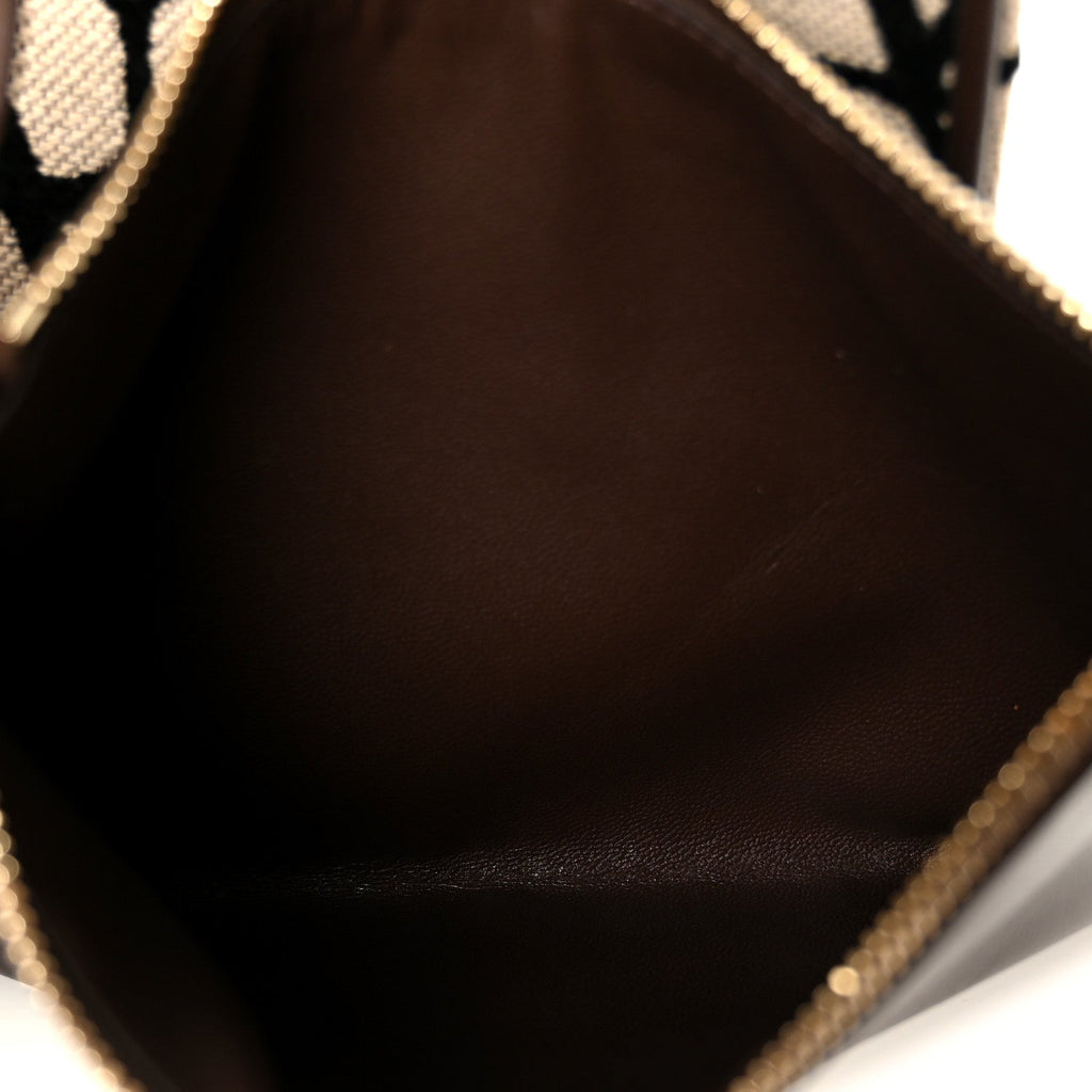 Toile Iconographe Goatskin Le Troisieme Shopping Bag Naturale Black Fondant
