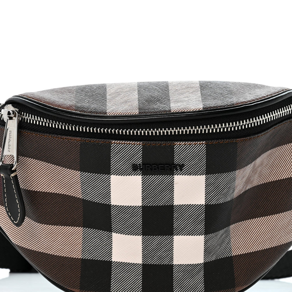 E-canvas Check Cason Bum Bag Dark Birch Brown