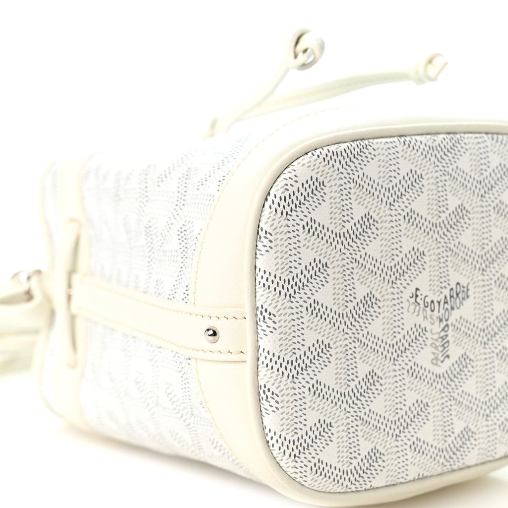 Goyardine Petit Flot Mini Bucket Bag White