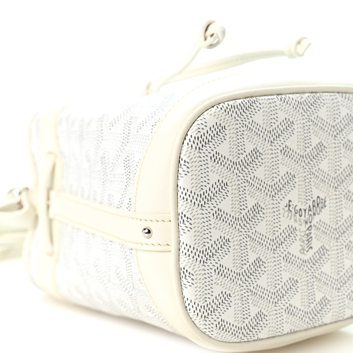 Goyardine Petit Flot Mini Bucket Bag White
