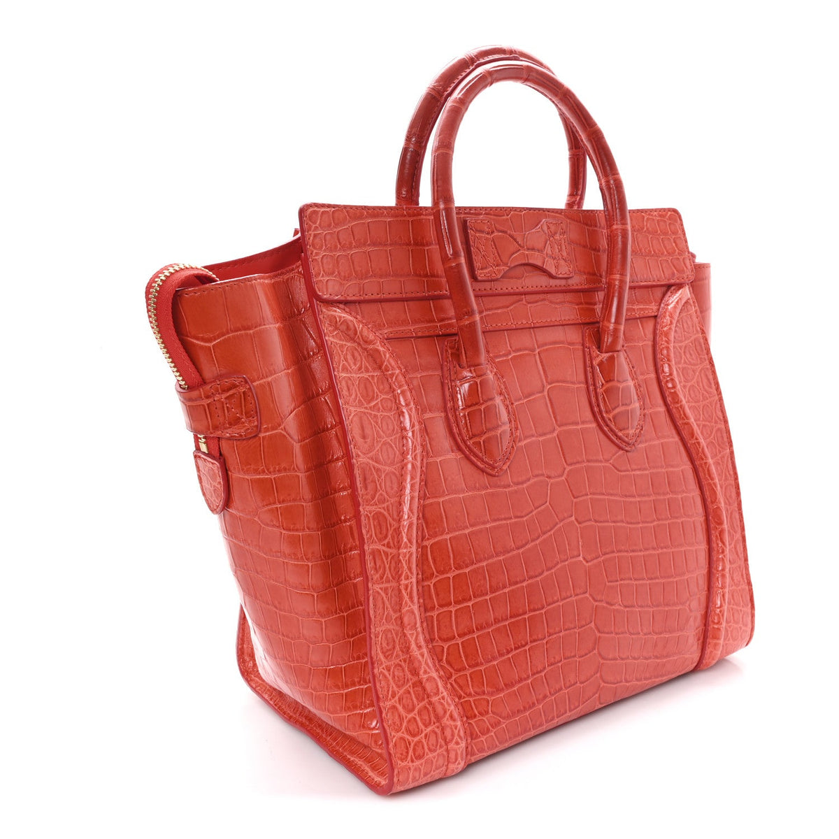 Crocodile Mini Luggage Vermillion