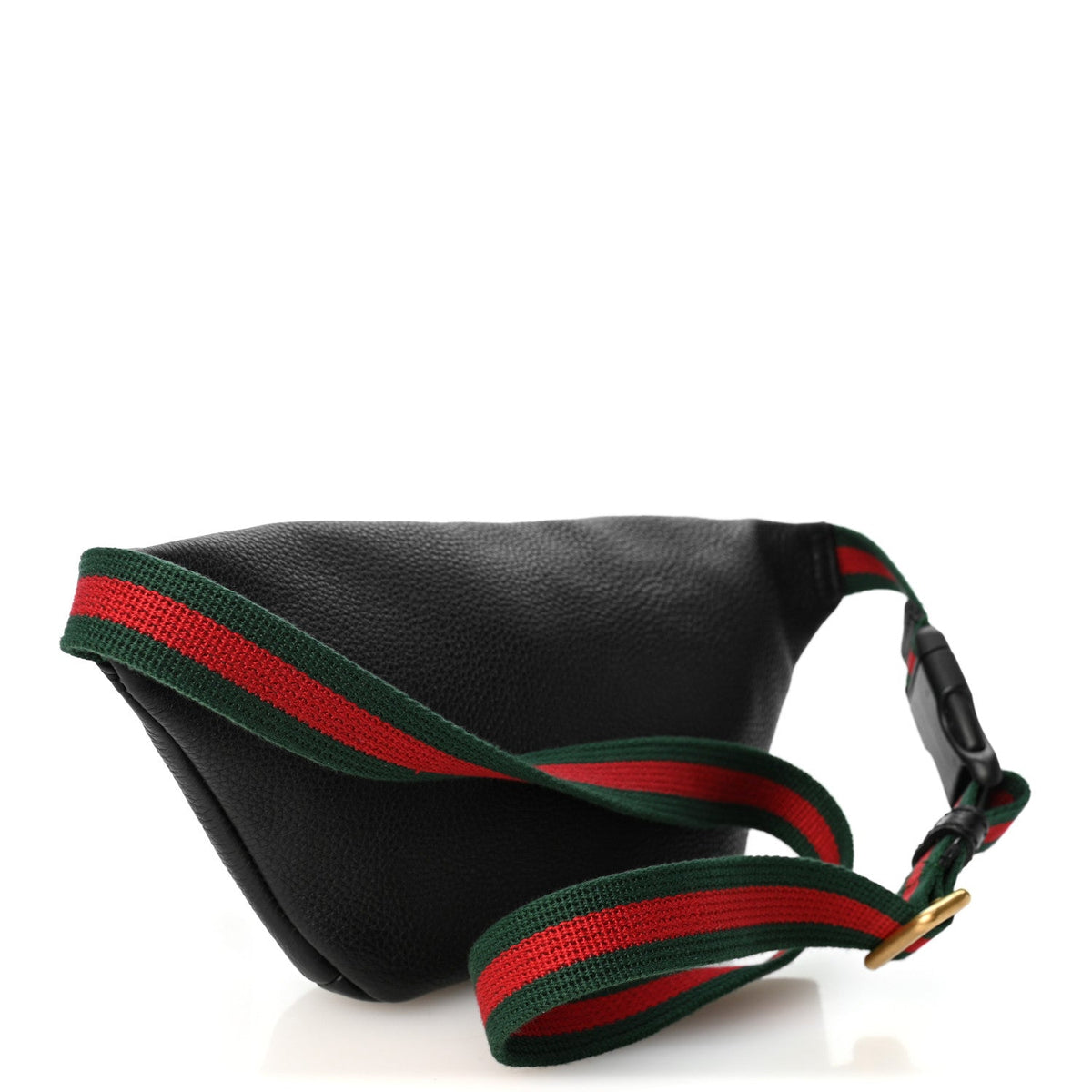 Grained Calfskin Small Logo Belt Bag Black