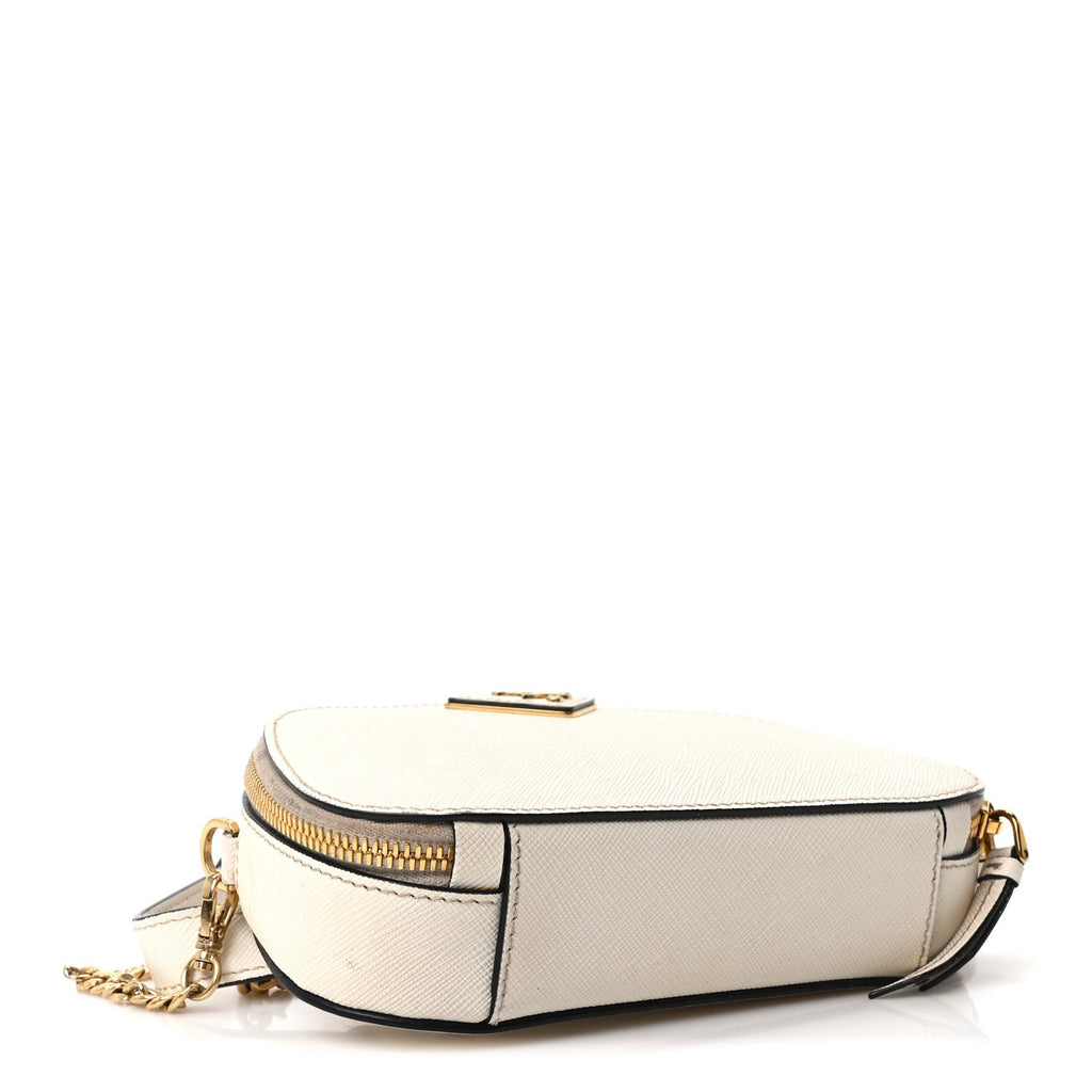 Saffiano Lux Odette Belt Bag White