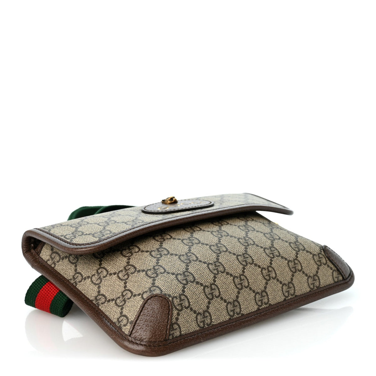 GG Supreme Monogram Neo Vintage Web Belt Bag Brown