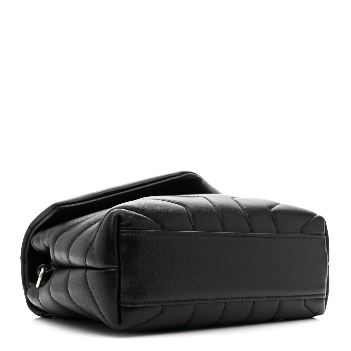 Calfskin Y Quilted Monogram Toy Loulou Crossbody Bag Black