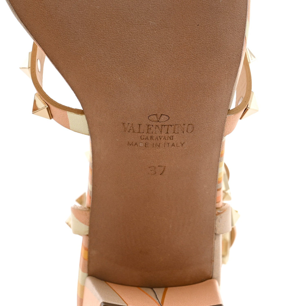 Nappa Native Couture 1975 Rockstud 60mm City Sandals 38 Mandarin Sorbet