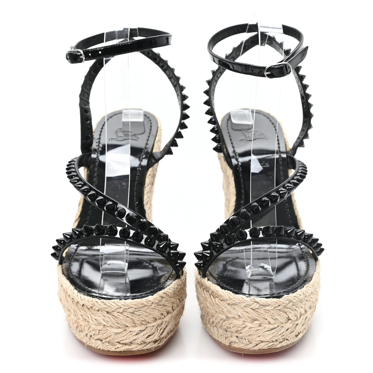 Patent Mafaldina 120 Wedge Sandals 41 Black
