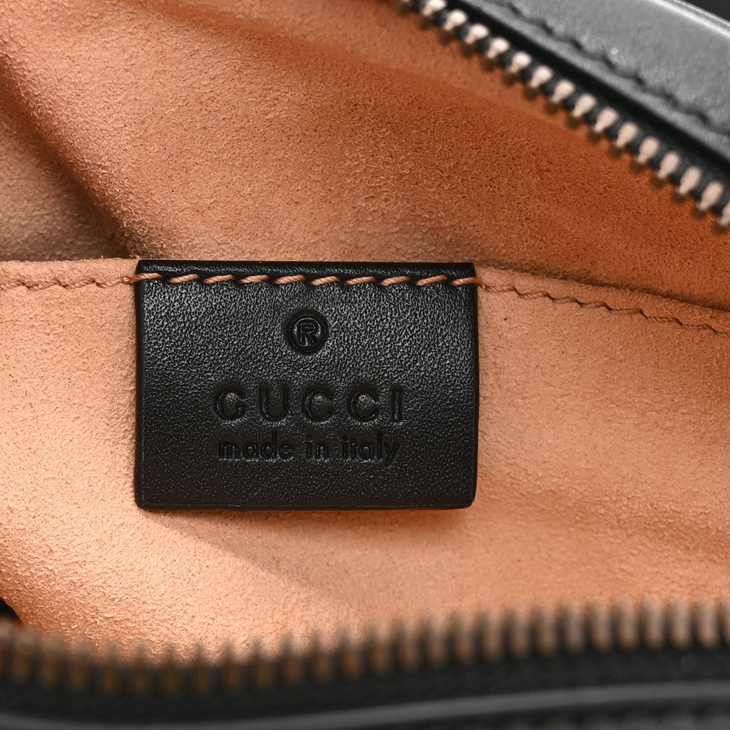 Calfskin Matelasse GG Marmont Belt Bag 75 30 Black