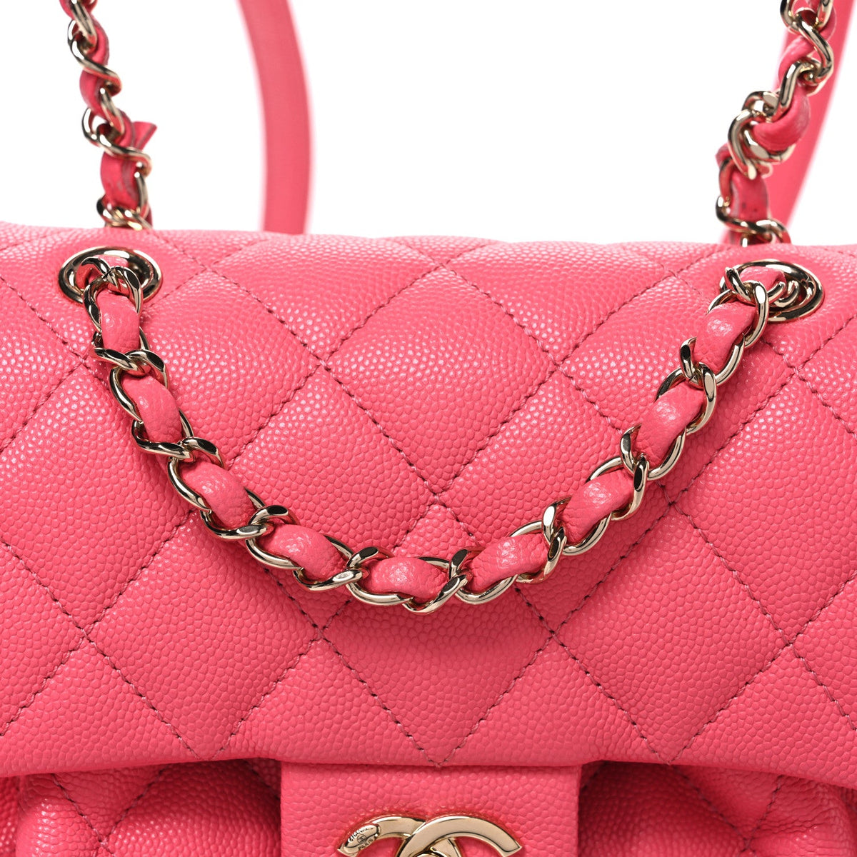 Caviar Quilted Mini Urban Spirit Backpack Pink