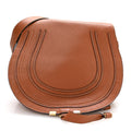 Calfskin Medium Marcie Round Crossbody Bag Tan