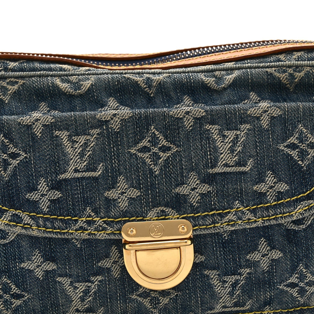 Monogram Denim Bum Bag Blue