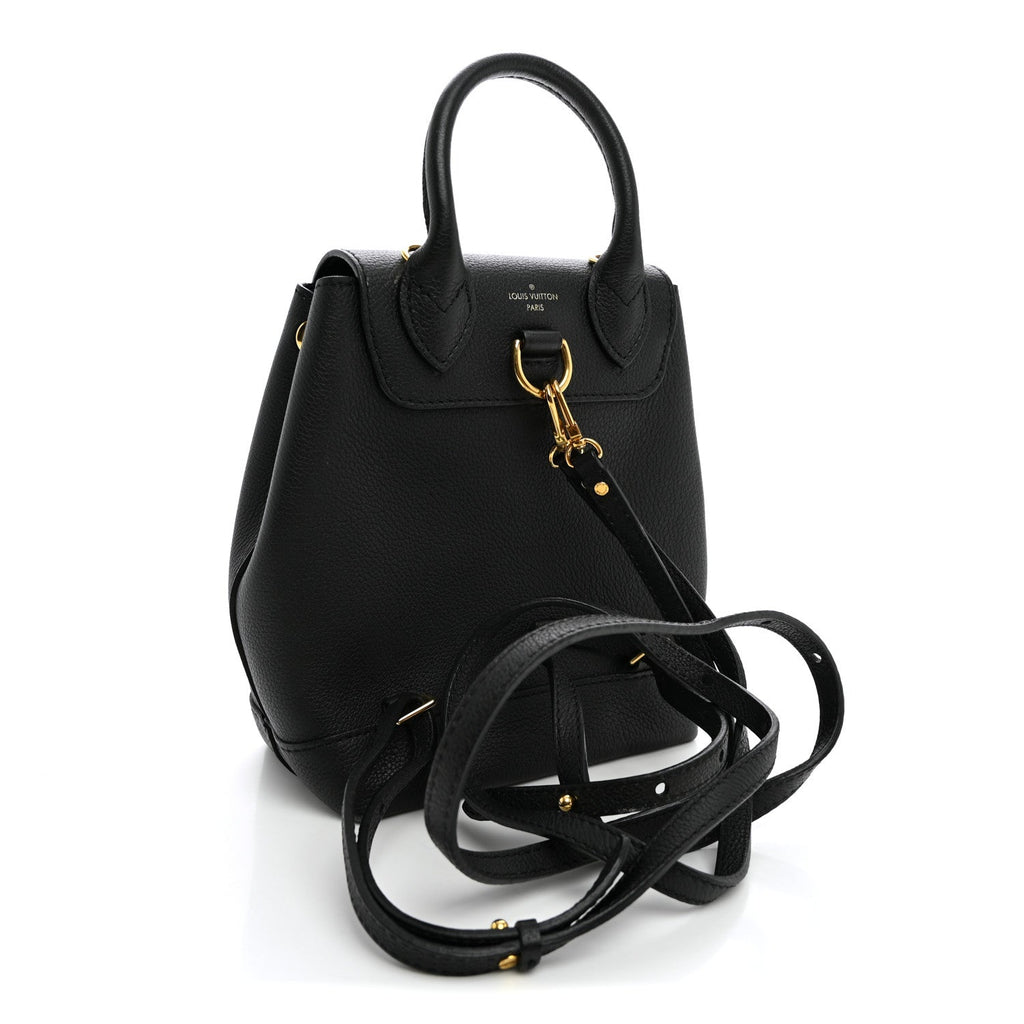 Calfskin Lockme Mini Backpack Black